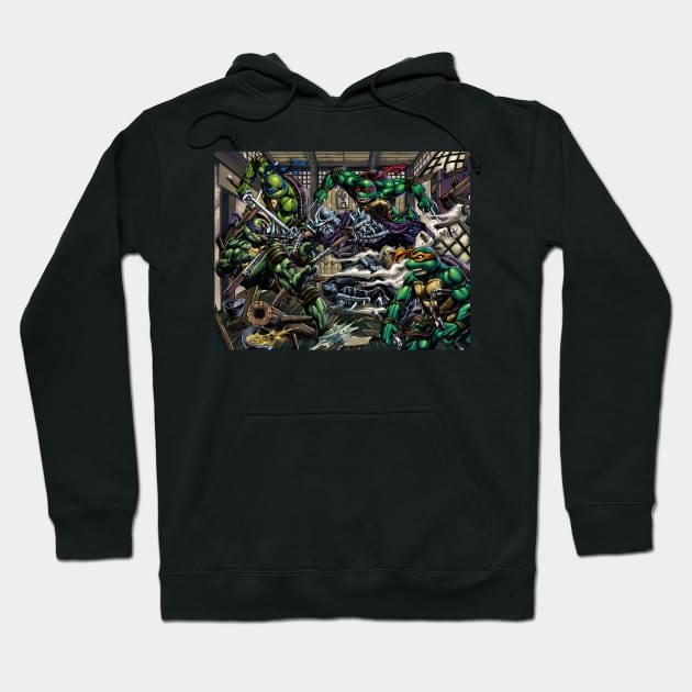 TMNT Vs Shredder Hoodie by emilcabaltierra